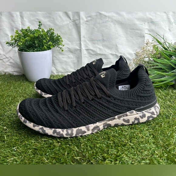 APL ATHLETIC PROPULSION LABS women TECHLOOM WAVE IN BLACK/Asteroid /Leopard 
9.5 - Picture 10 of 16